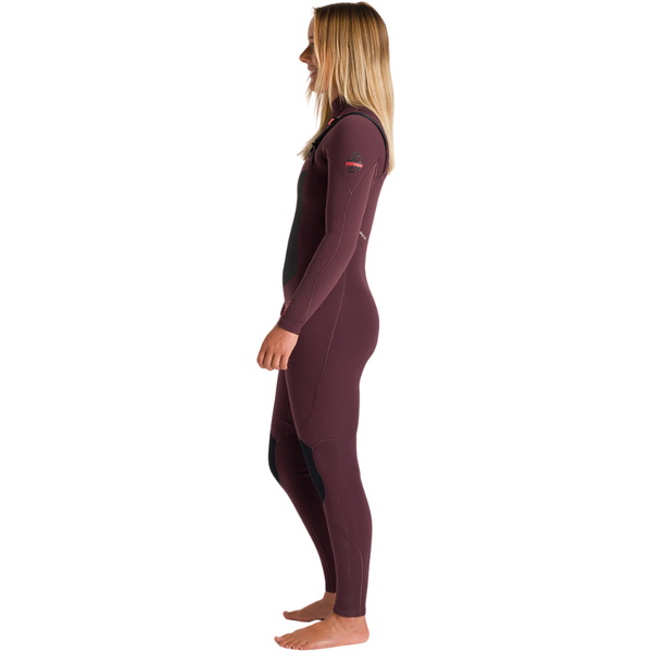 2026 C-Skins Dames NuWave ReWired 4/3mm Borst Ritssluiting Wetsuit C-NRW43WCZ - Rust / Rust X